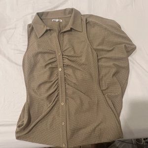 Reformation Tan Midi Dress